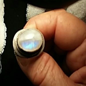 Sterling silver Moonstone artisan-crafted ring