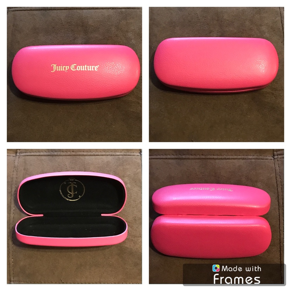 Juicy Couture hot pink hard shell Sunglass case
