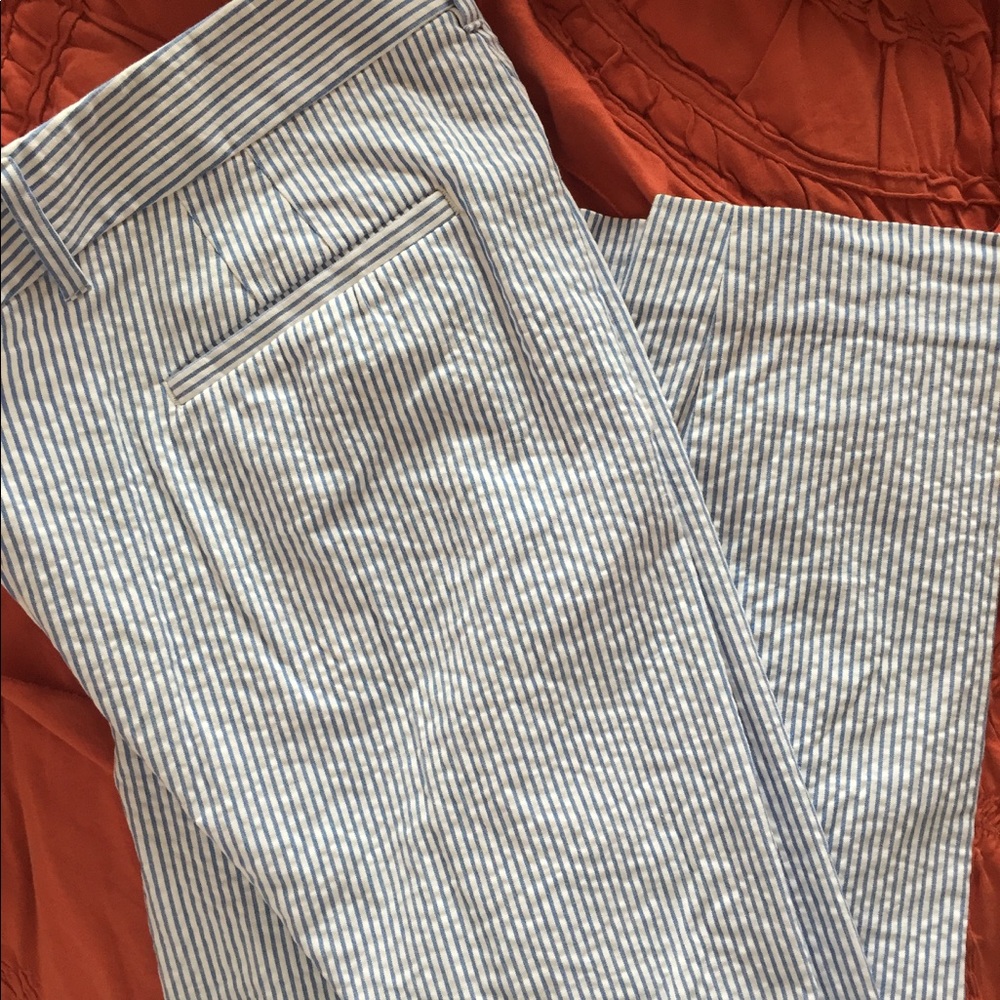 JCrew Women's Seersucker Capri pant