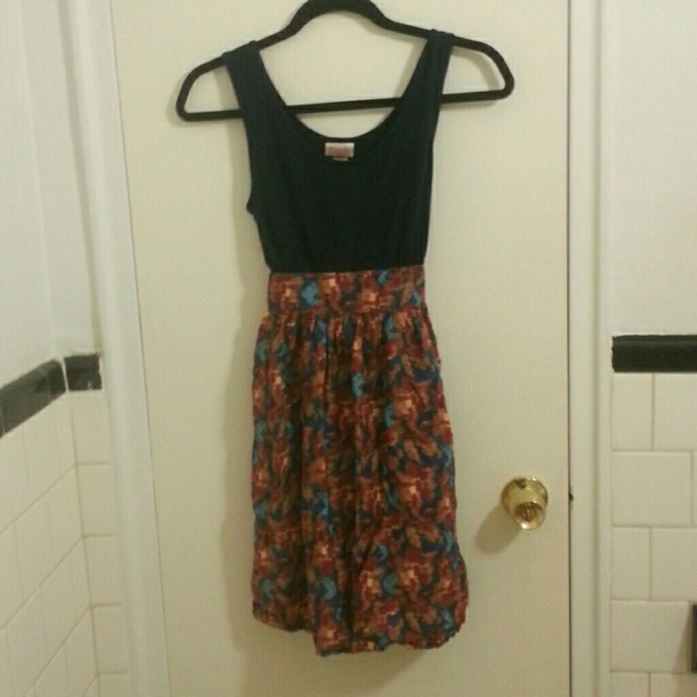 Multicolored comfy dress with pockets