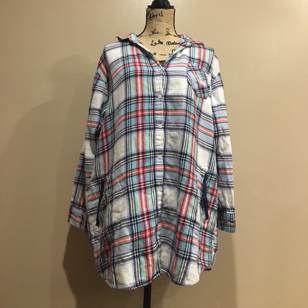 Plaid soft long sleeve button up
