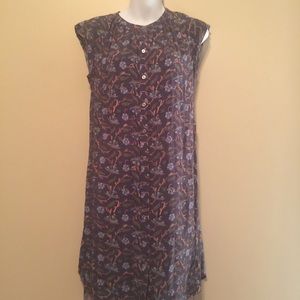 LOFT Button Down Flower Dress