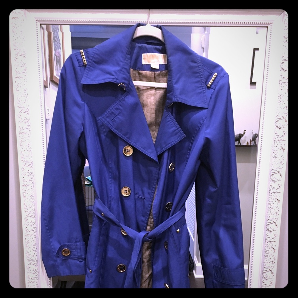 Royal Blue Michael Kors Trench Coat