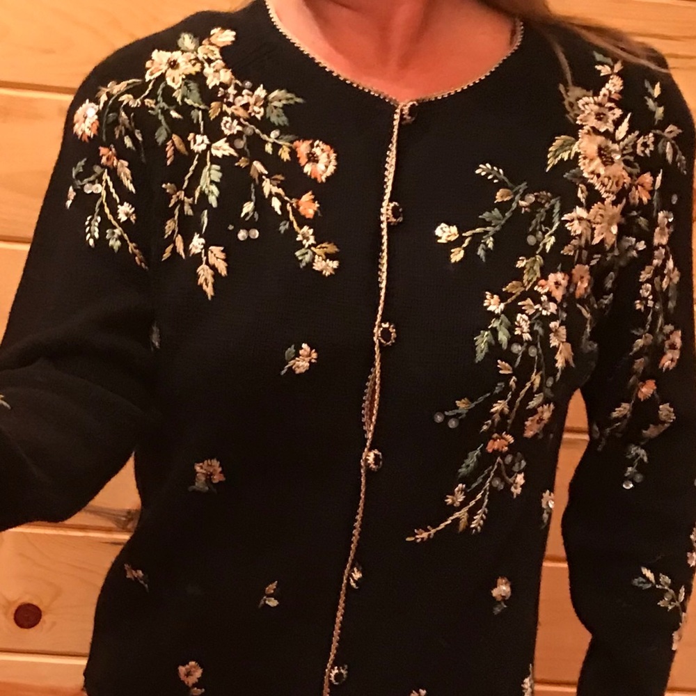Beautiful detailed black sweater