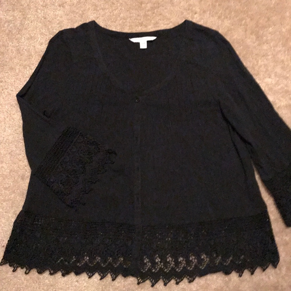Used American Eagle Outfitters Black Blouse - Picture 6 of 8