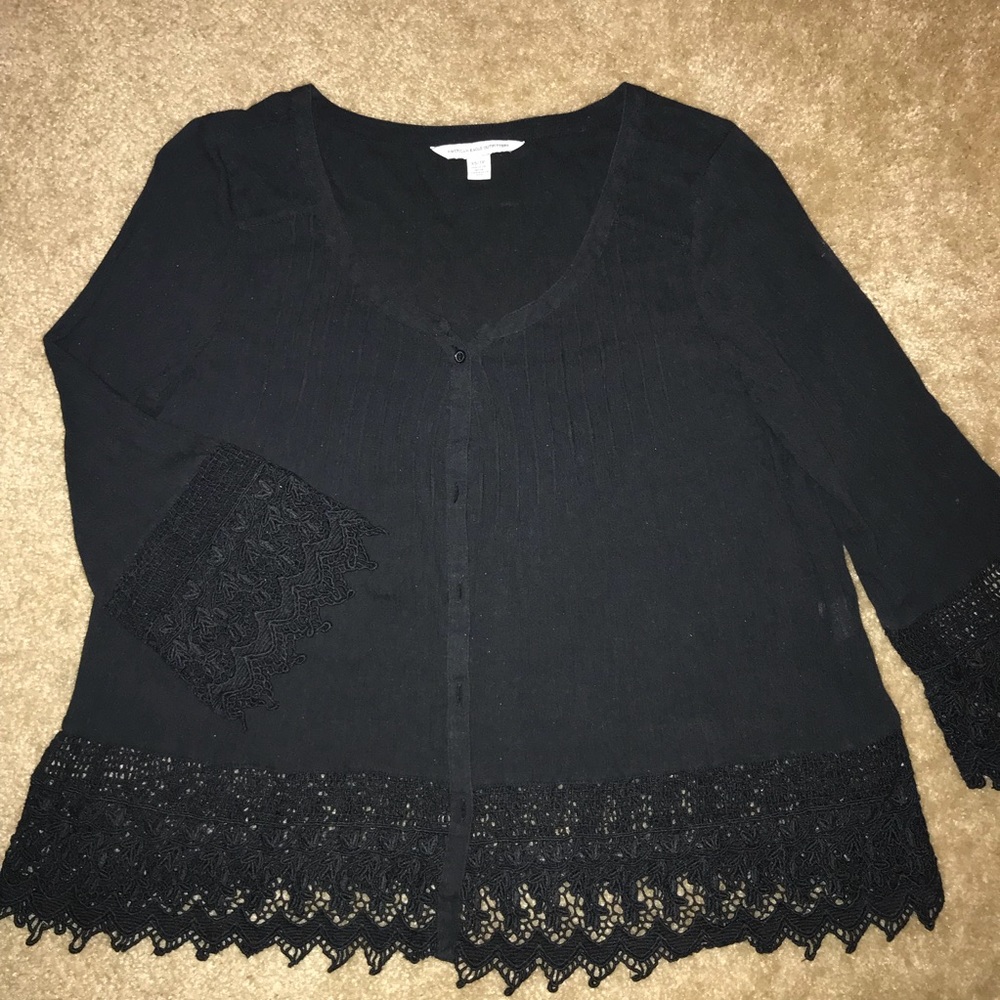 Used American Eagle Outfitters Black Blouse - Picture 8 of 8