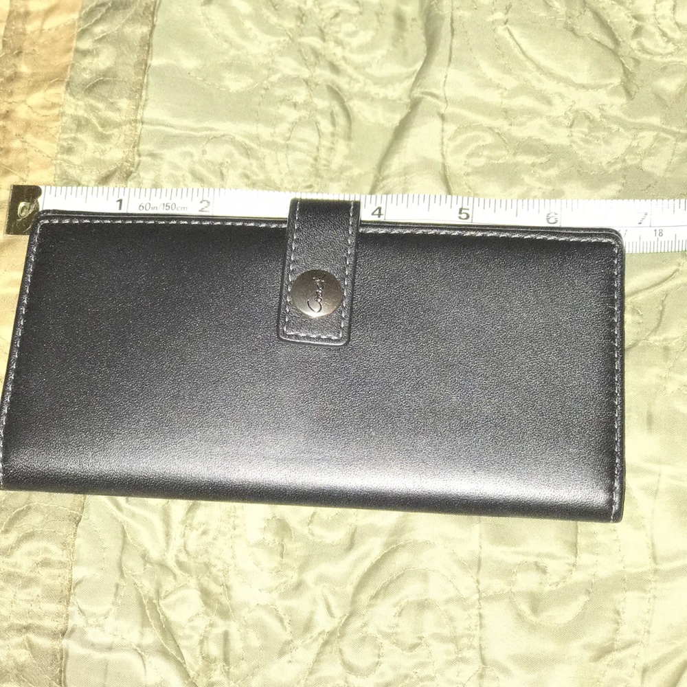 Coach black leather wallet. NWT