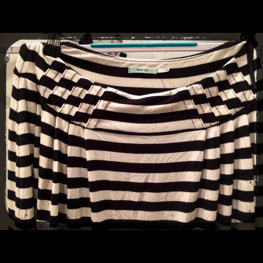 URBAN OUTFITTERS.kimchi blue. Striped Hi-Low Skirt - Picture 2 of 3