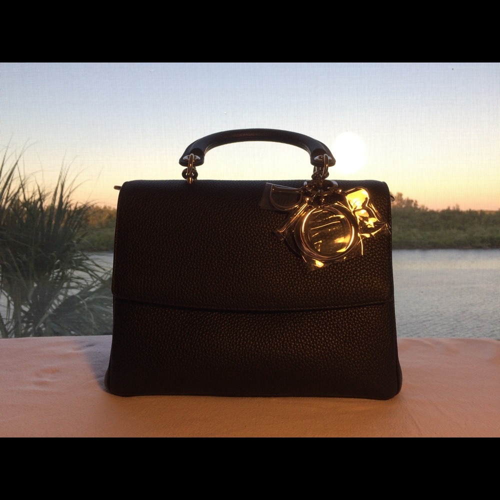Christian Be Dior Bullcalf Leather in Black. NEW!!