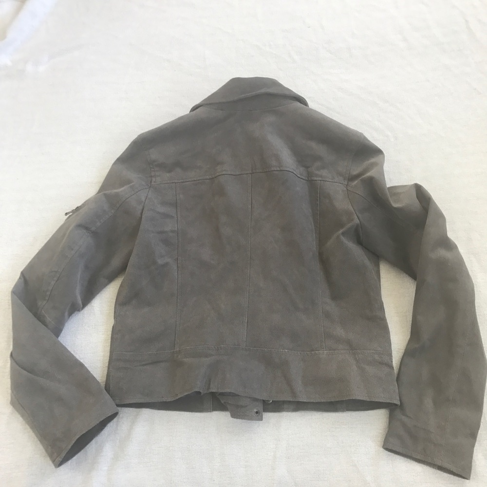 Gray Levi Heavy Leather Jacket - image 5