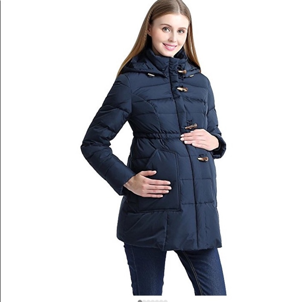 Momo Maternity 'Marlo' Hooded Down Parka Coat SM