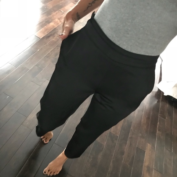 Pants - Black Satin High Waist slacks XS Pants