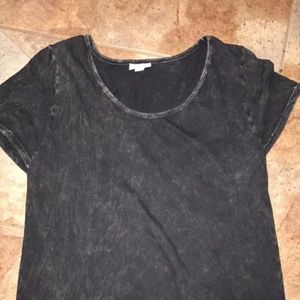 LulaRoe Classic Tee black acid washed