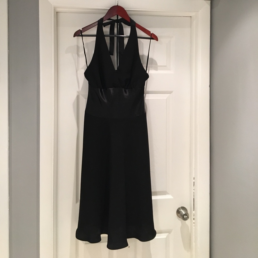 Black halter dress