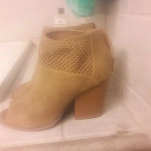 Open toe booties