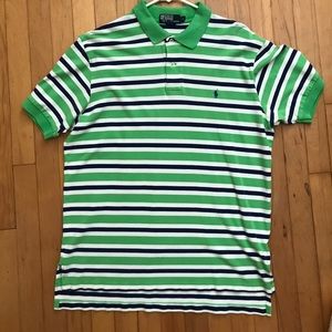 Green and Blue stripped polo!