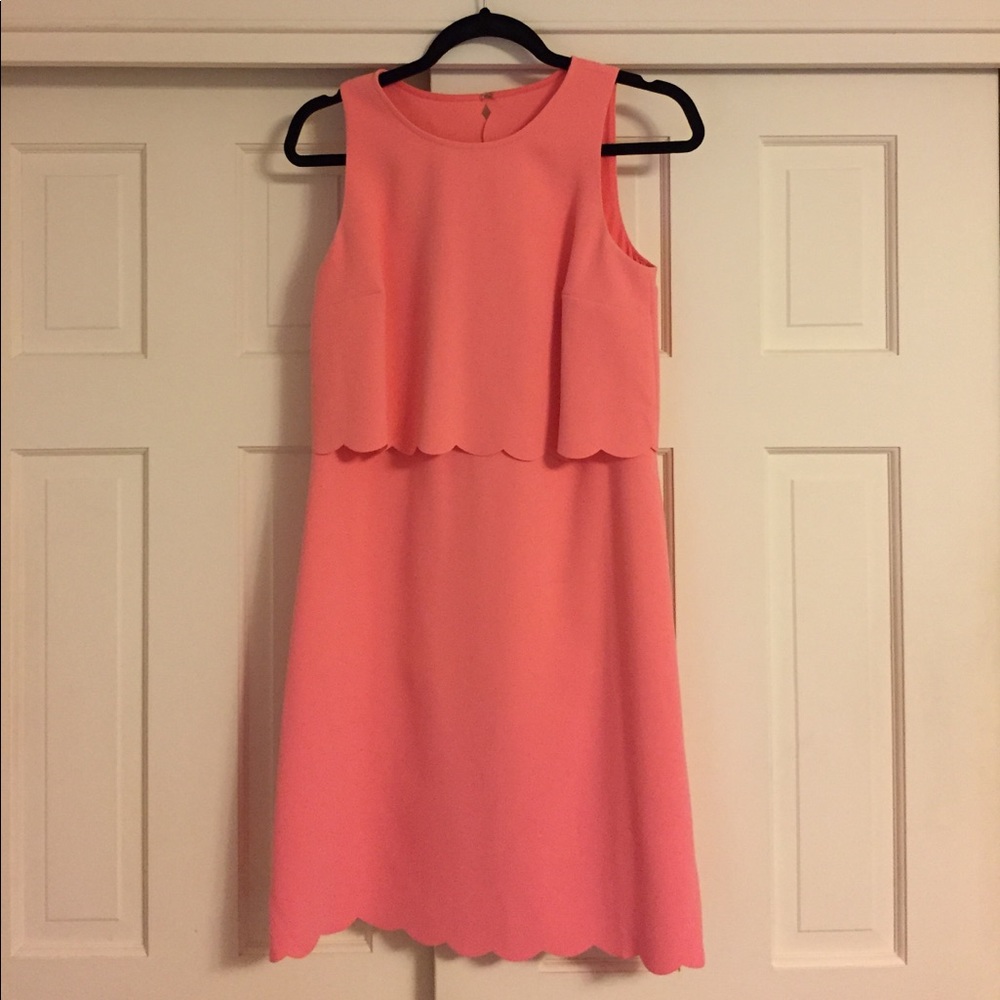 LOFT size 2 scalloped cocktail dress