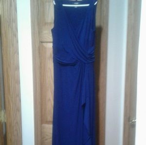 Royal Blue Chiffon Evening Gown