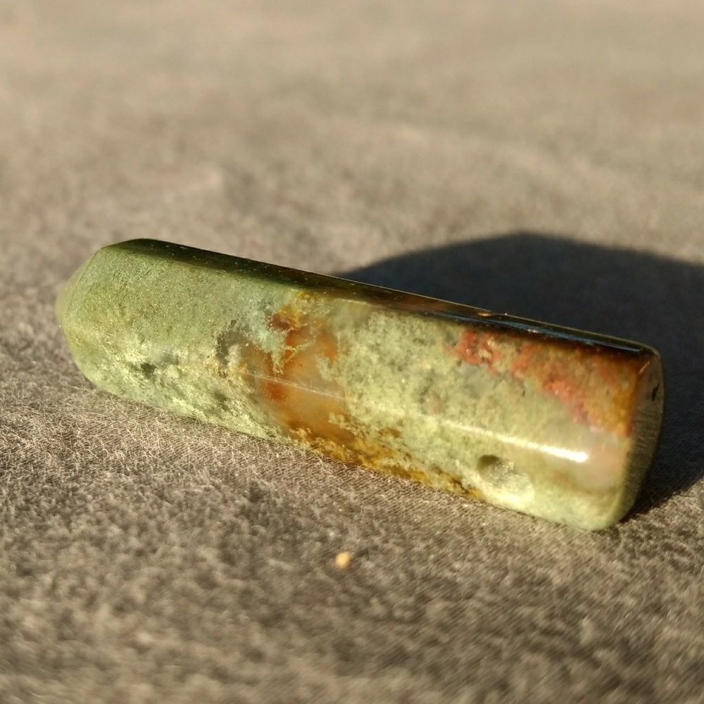 Genuine Moss Agate Pendent / Mini wand