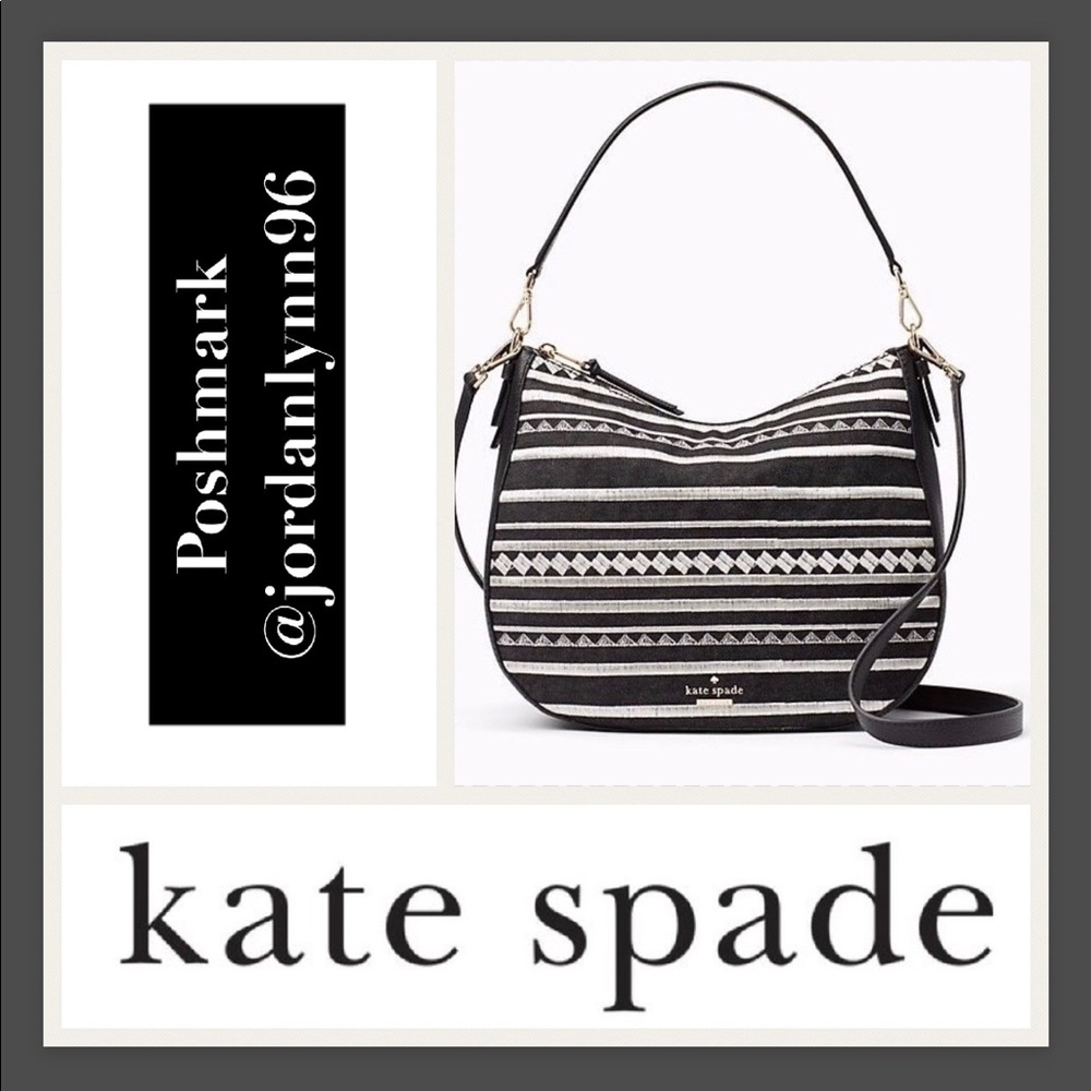 KATE SPADE Authentic Black & White Hobo Bag NEW!