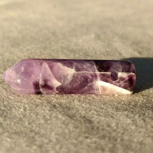 Genuine Chevron Amethyst Pendant - Drilled