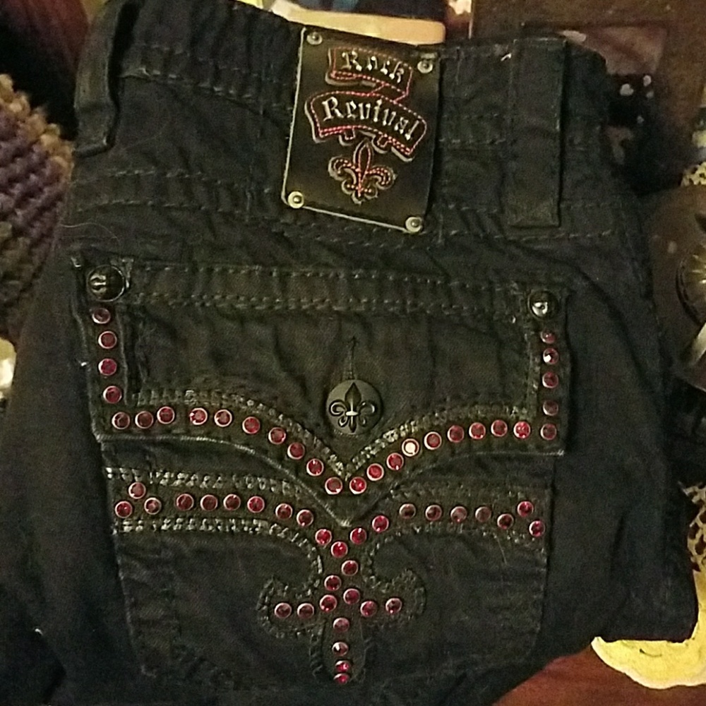 Rock Revival Steven J51 Black Jeans 36/30