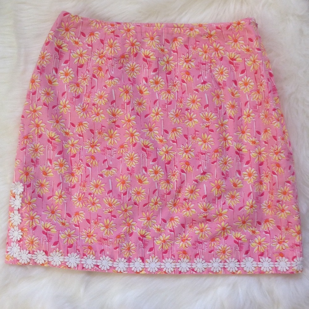 Vintage Lilly Pulitzer Daisy Print Skirt