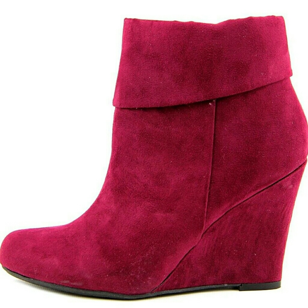 SOLD New Burgundy Booties, 8