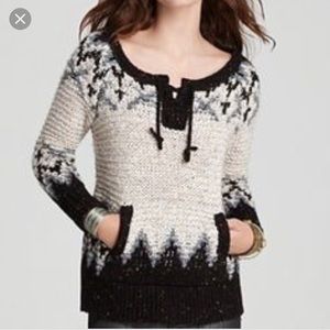Free People Nordic Lace Up Sweater