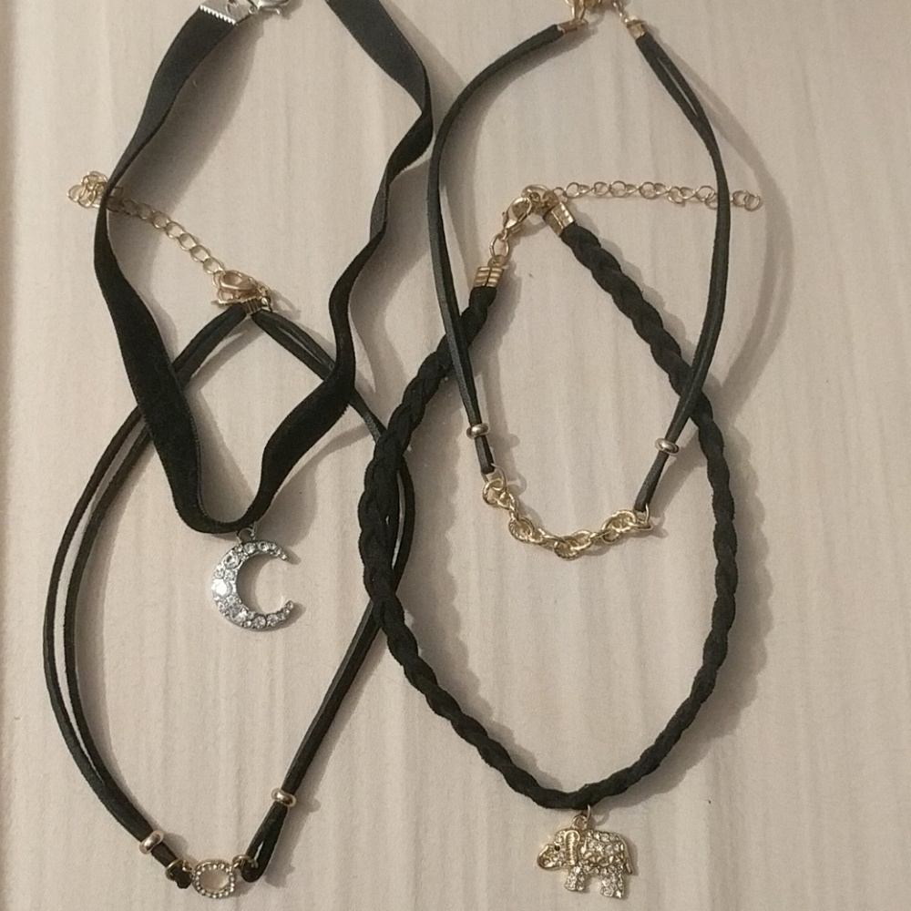 AWESOME 4 PIECE SET OF CHOKERS! 🐘✨