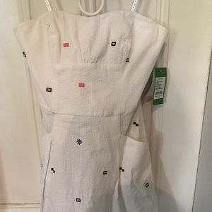 Lilly Pulitzer regatta print on white seersucker