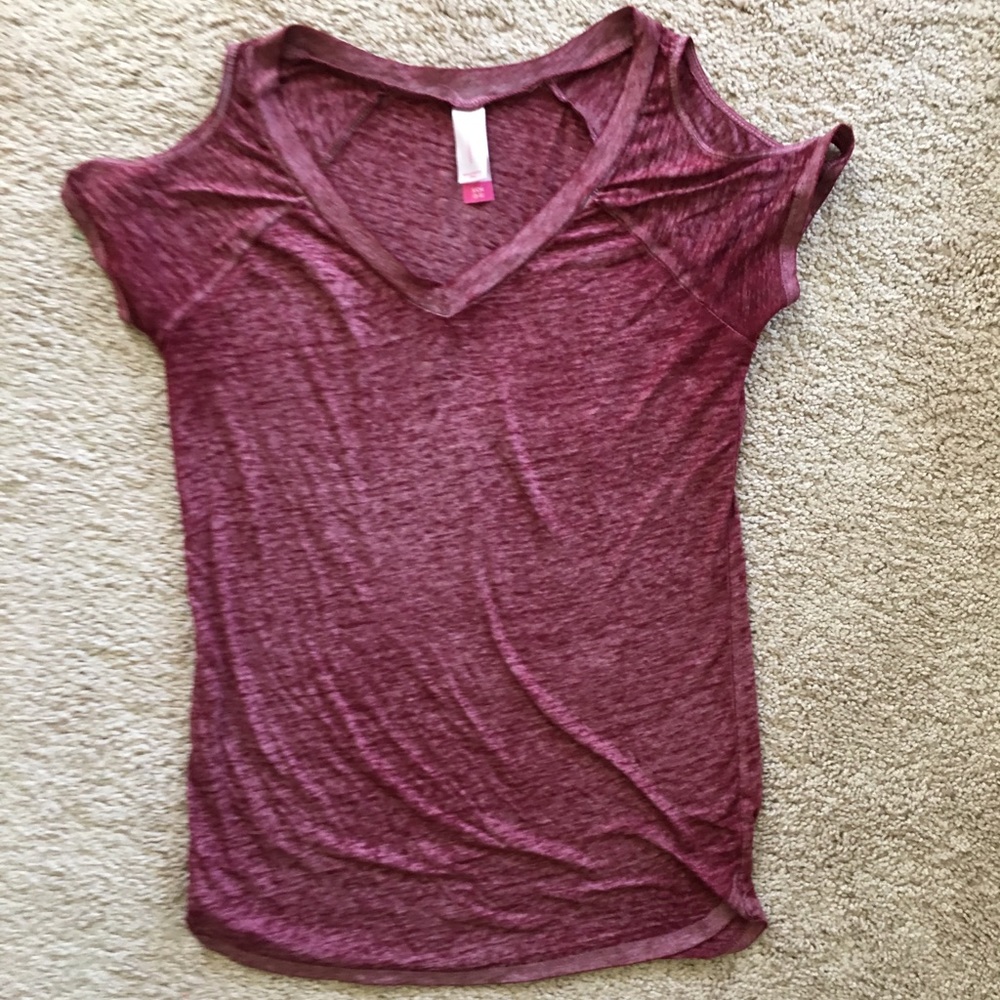 No Boundaries Magenta Off The Shoulder Shirt