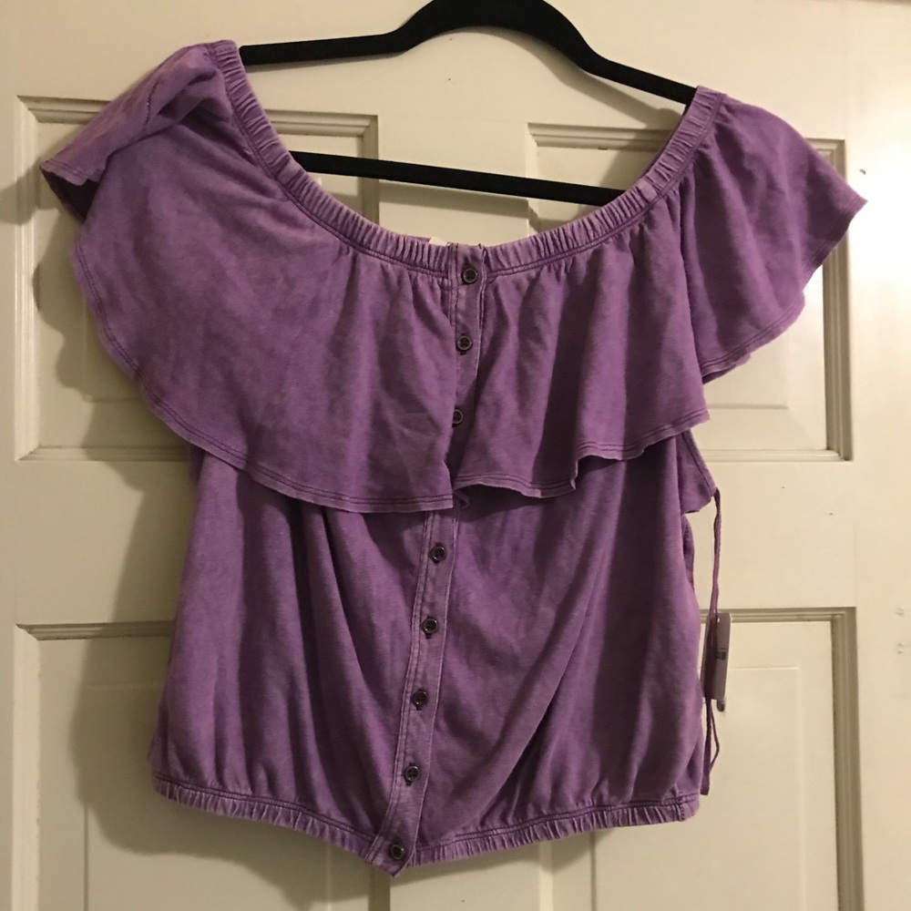 Free people off the shoulder love letter tube top