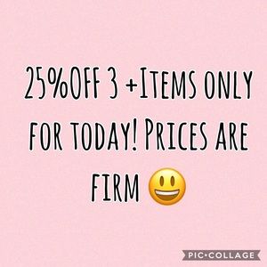 25%OFF 3 or more items!