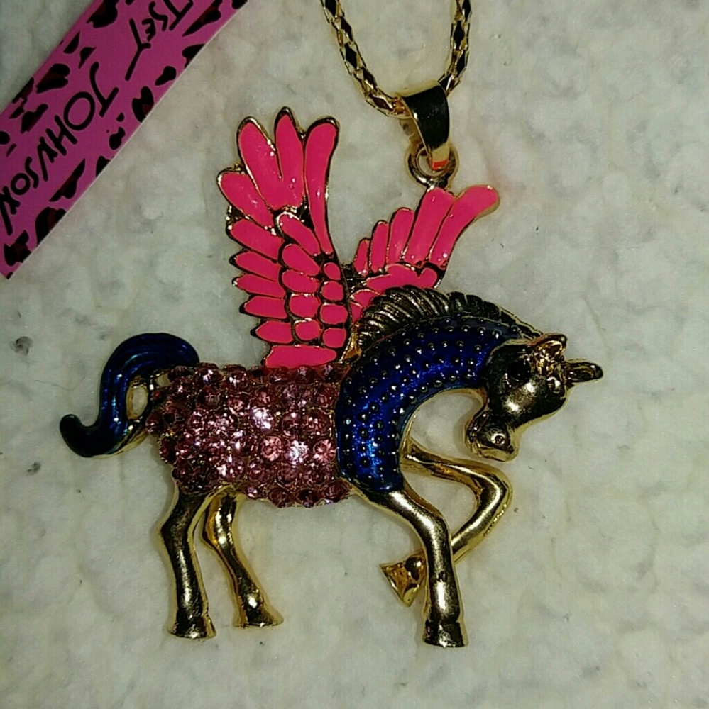 Betsey Johnson Pegasus Necklace BNWT