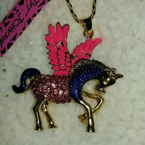 Betsey Johnson Pegasus Necklace BNWT