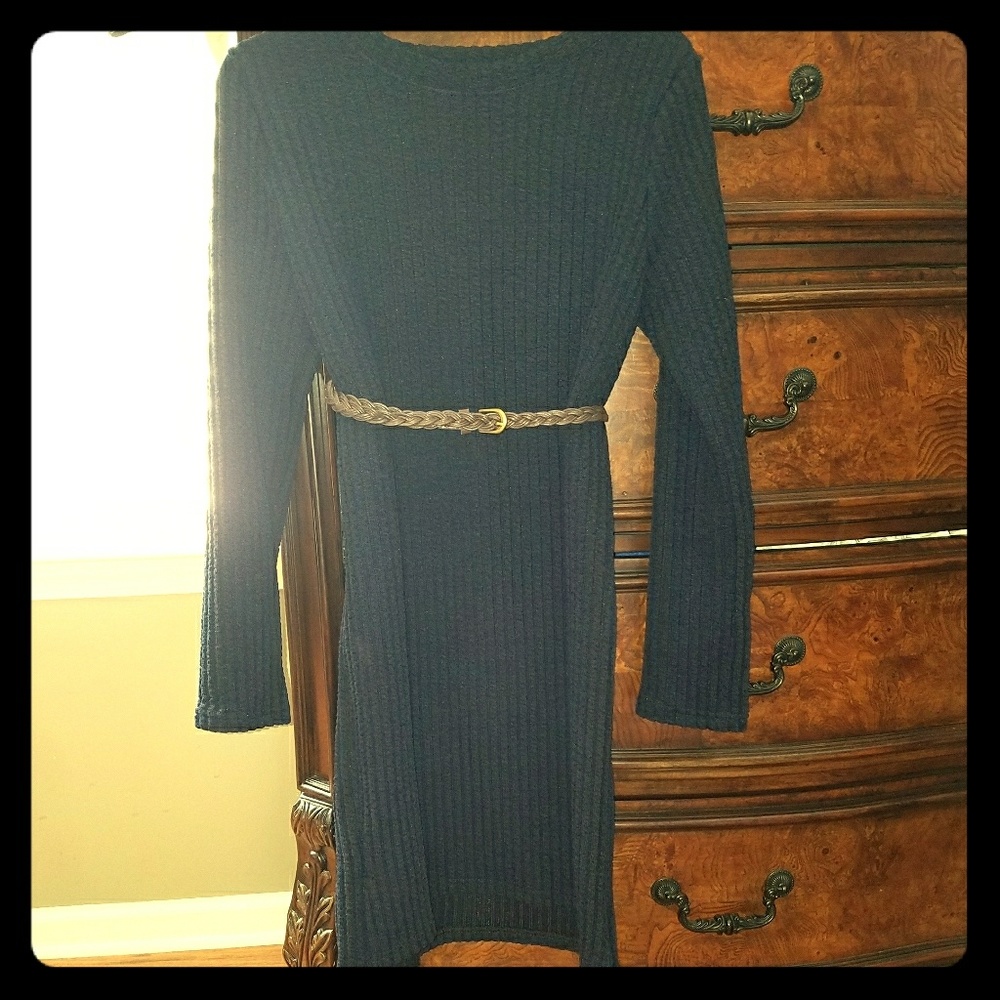 Navy Blue Sweater Dress