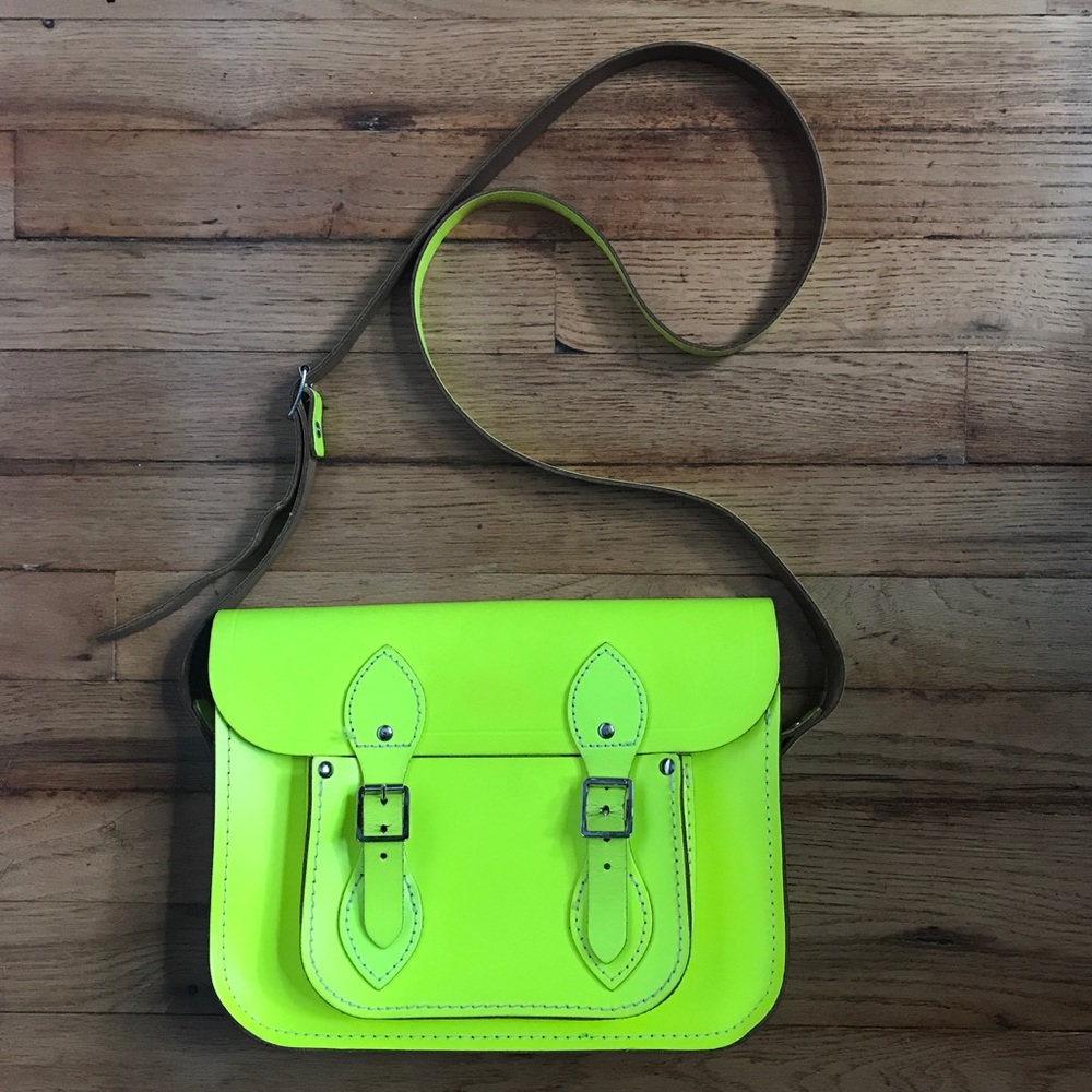 Cambridge Satchel Crossbody lime green bag