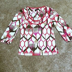 ESCADA blouse 34 xs nwot geometric ikat