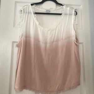 Splendid rose and white Ombré sleeveless top. NWOT