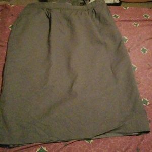 Gray wool skirt