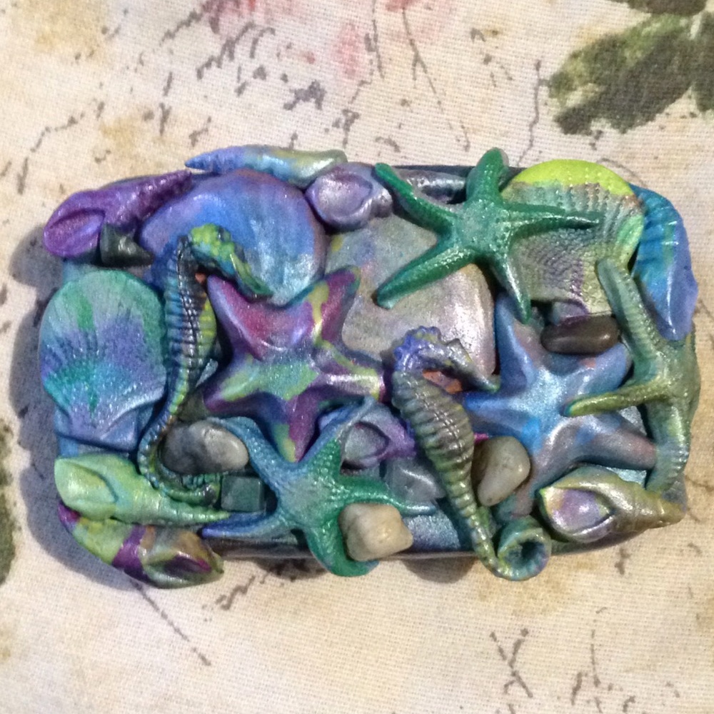 Polymer clay covered trinket box