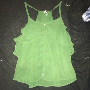 Flowy green tank top