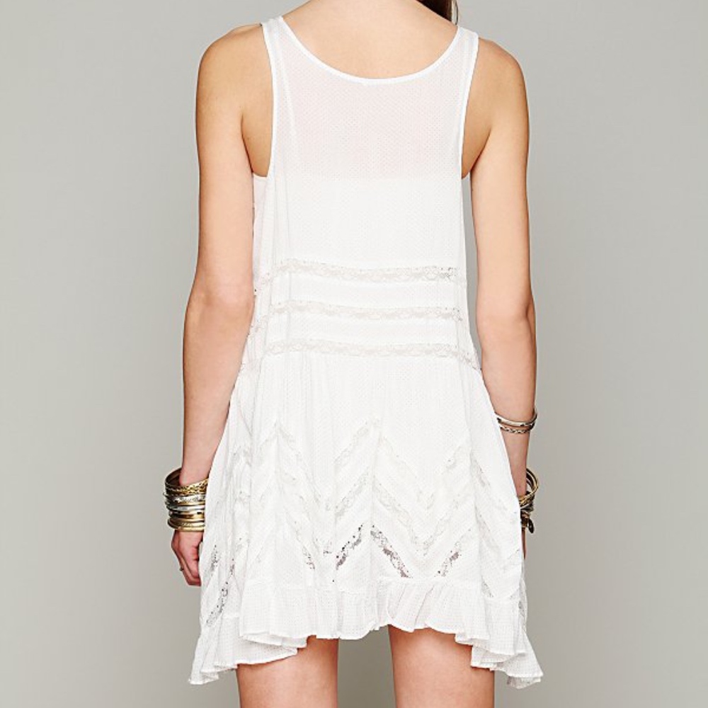 Free People NWT Voile Trapeze White Combo - Picture 3 of 4