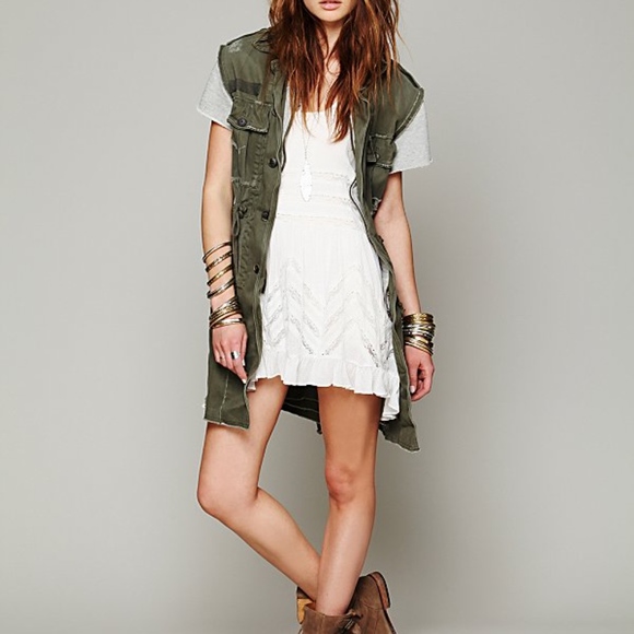 Free People NWT Voile Trapeze White Combo - Picture 4 of 4