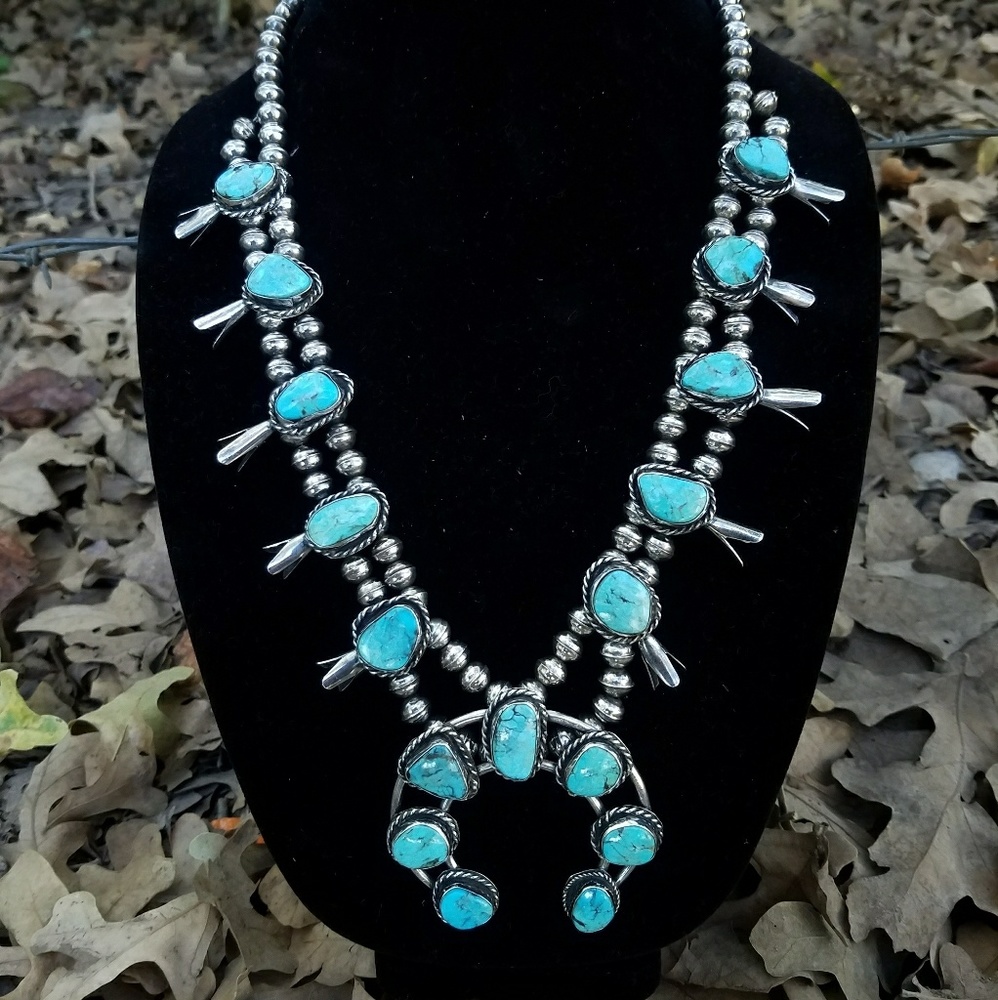 Vintage Sterling Navajo Squash Blossom