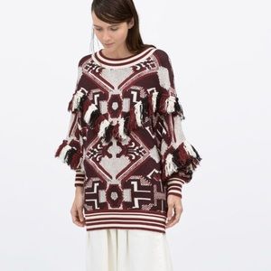 Rare Zara Fringe Sweater