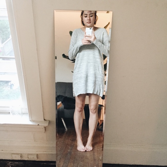 Like New Ribbed Cocoon Sweater Dress - Picture 3 of 6