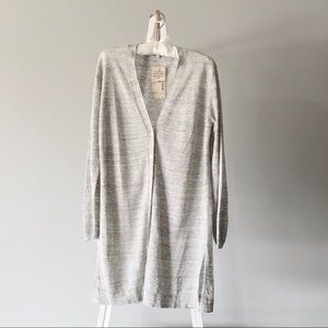 Muji grey linen cardigan NWT.