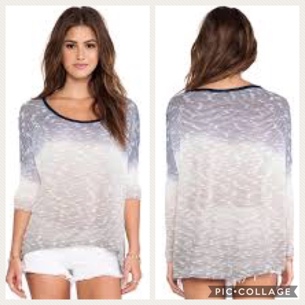 Young Fabulous & Broke Tan/Blue Bells Sweater XS